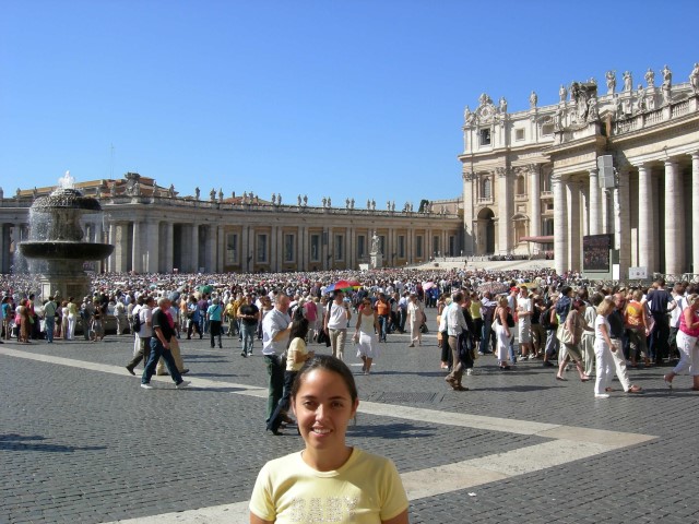 Praça São Pedro Vaticano Roma Italia Na dúvida embarque