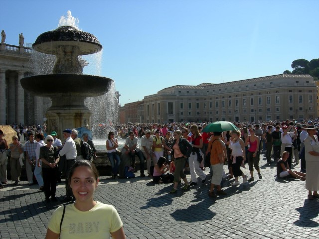 Praça São Pedro Vaticano Roma Italia Na dúvida embarque