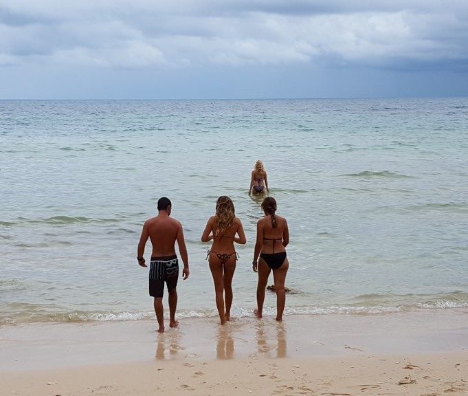 Padang Padang praias em Bali Indonesia